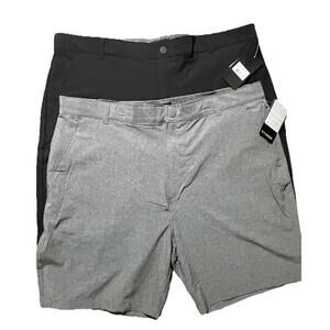Iron Eagle Men’s Golf Shorts Size 40 Black & Heather Gray 2 Pairs NWT